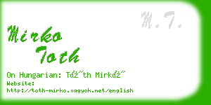 mirko toth business card